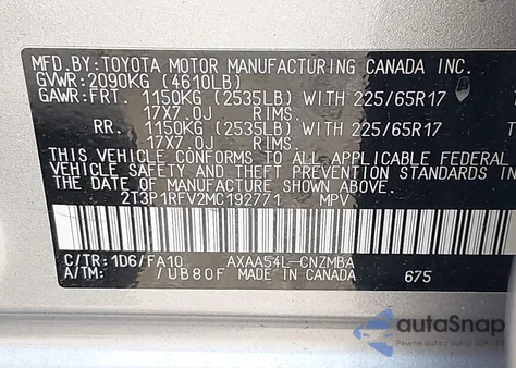 2021 Toyota Rav4 Xle from USA, damaged, VIN 2T3P1RFV2MC192771